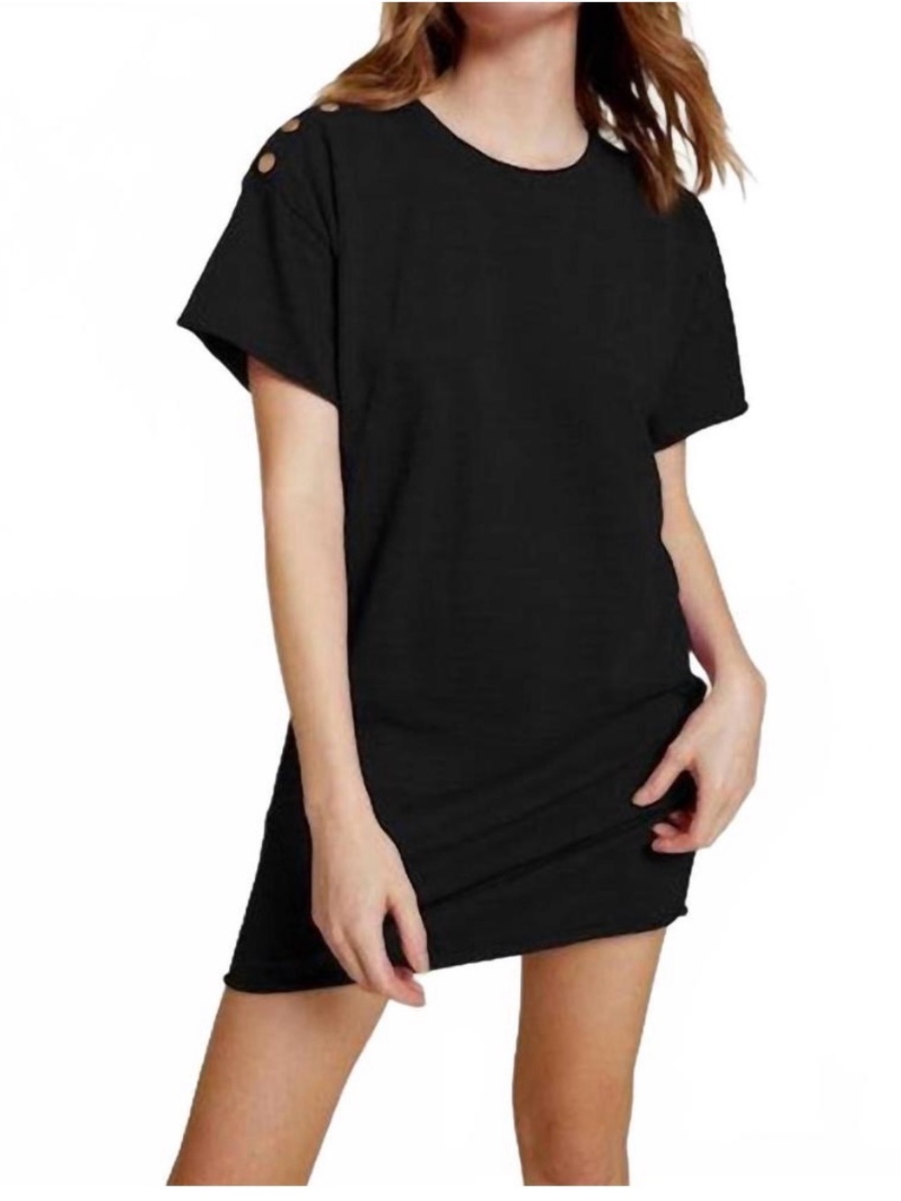 Nation LTD Black Mini T-Shirt Dress - Size Small